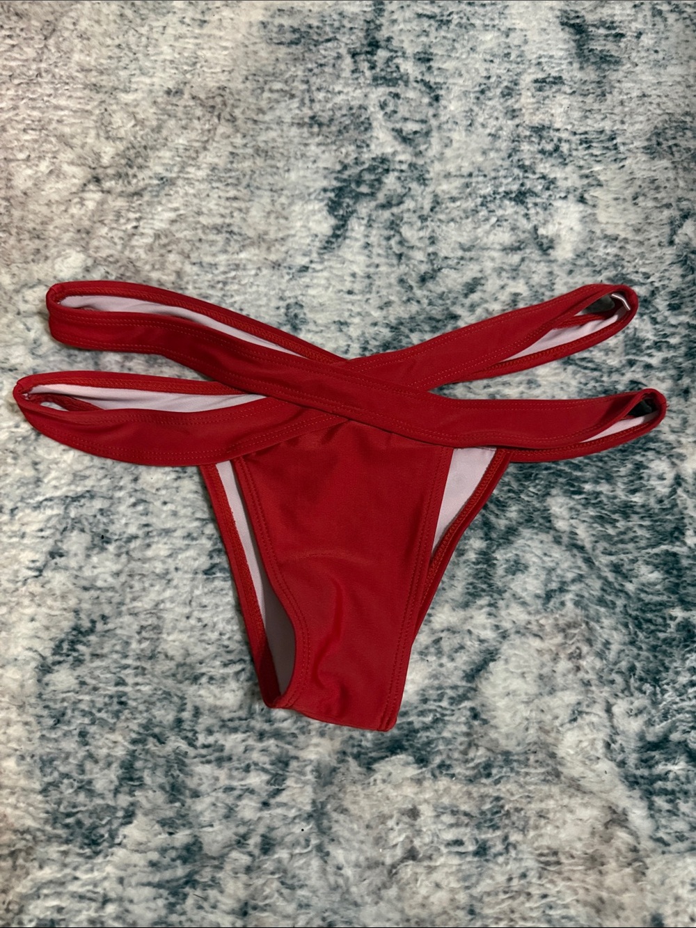 Women’s Red Crisscross Bikini Bottom